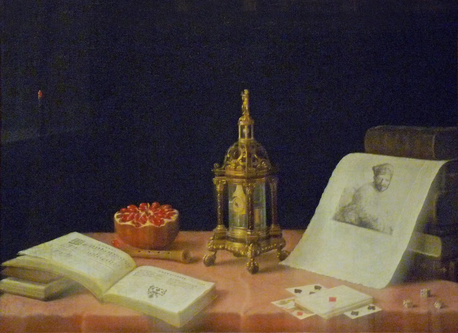 I Cinque Sensi con l'orologio e una stampa di Rembrandt - Musée de l'Oeuvre de Notre Dame, Strasbourg